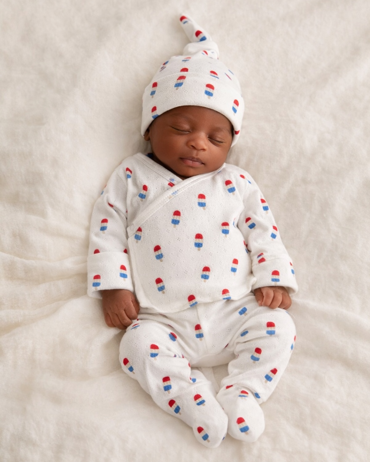 Popsicle Print Organic Pointelle Newborn Set