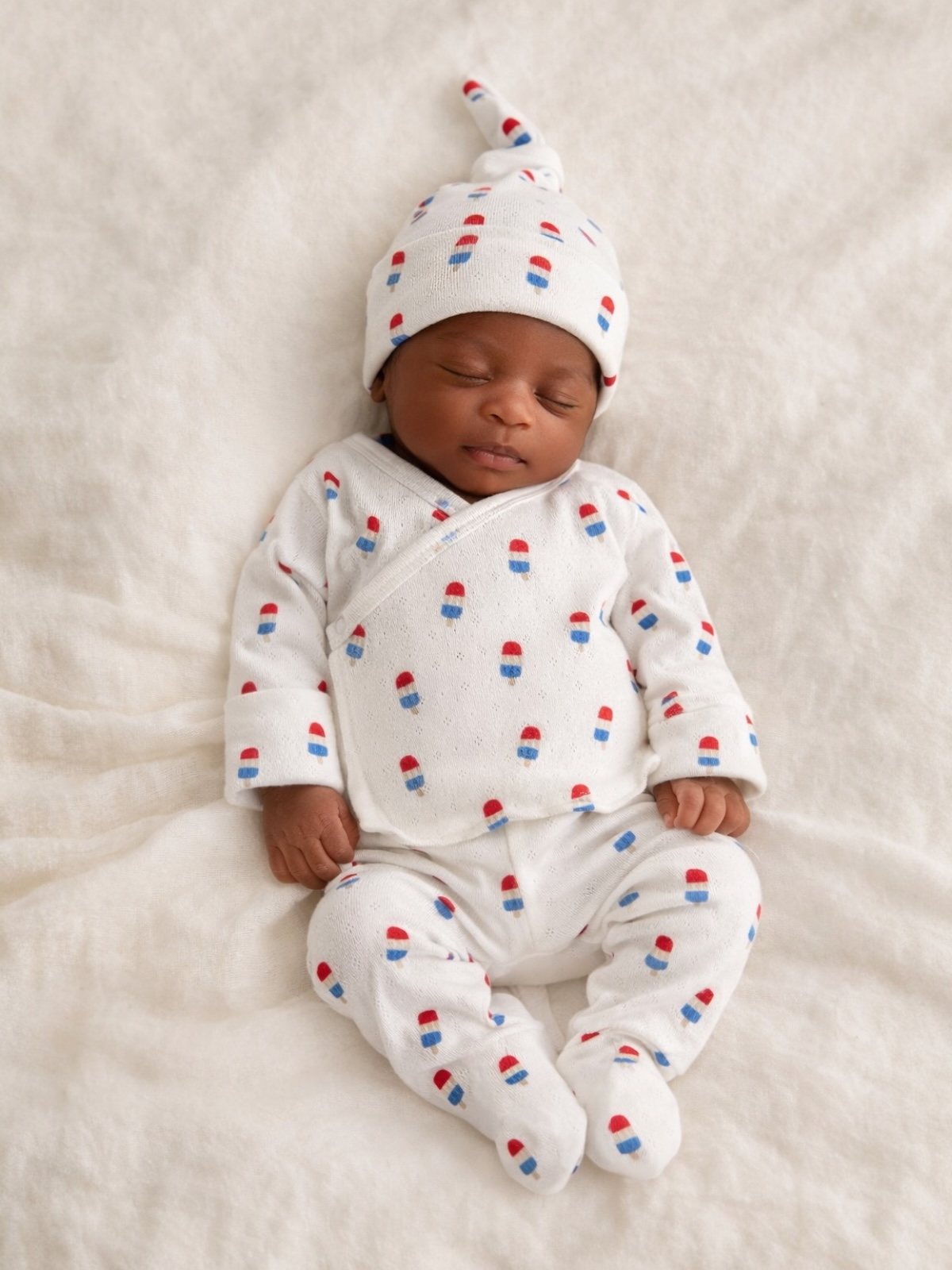Popsicle Print Organic Pointelle Newborn Set