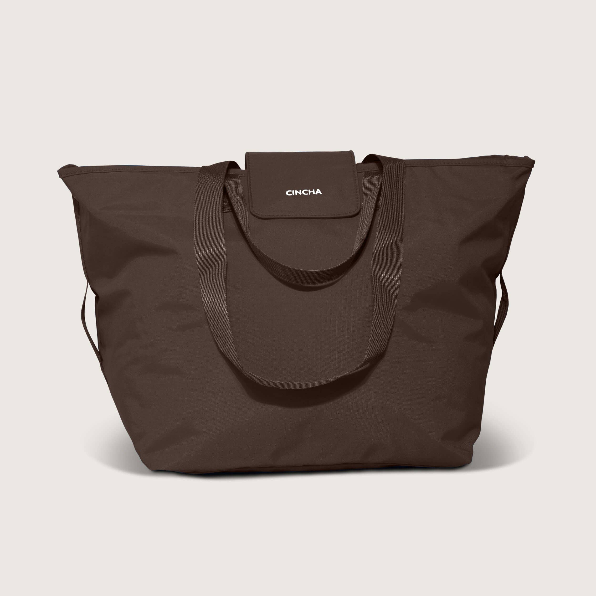 The Nylon Zip-All Tote By Cincha In Espresso