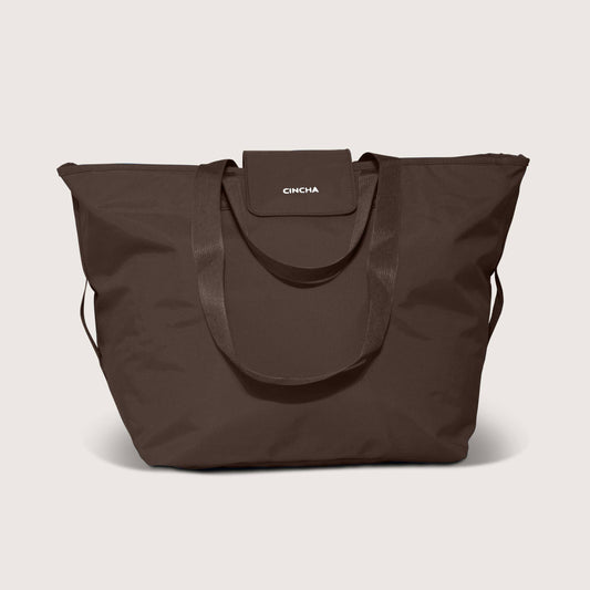 The Nylon Zip-All Tote By Cincha In Espresso