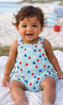 Splendid Stars Blue Muslin Retro Sunsuit
