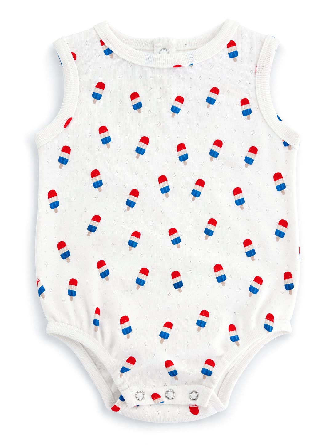 Popsicle Print Organic Pointelle Dune Bubble