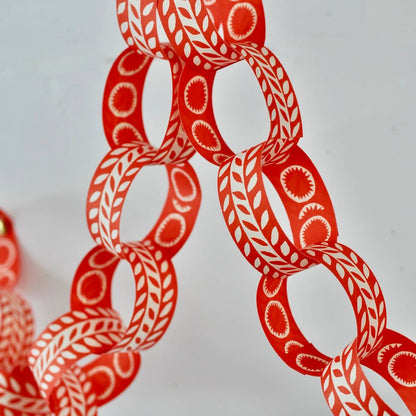 Red + White Paperchain