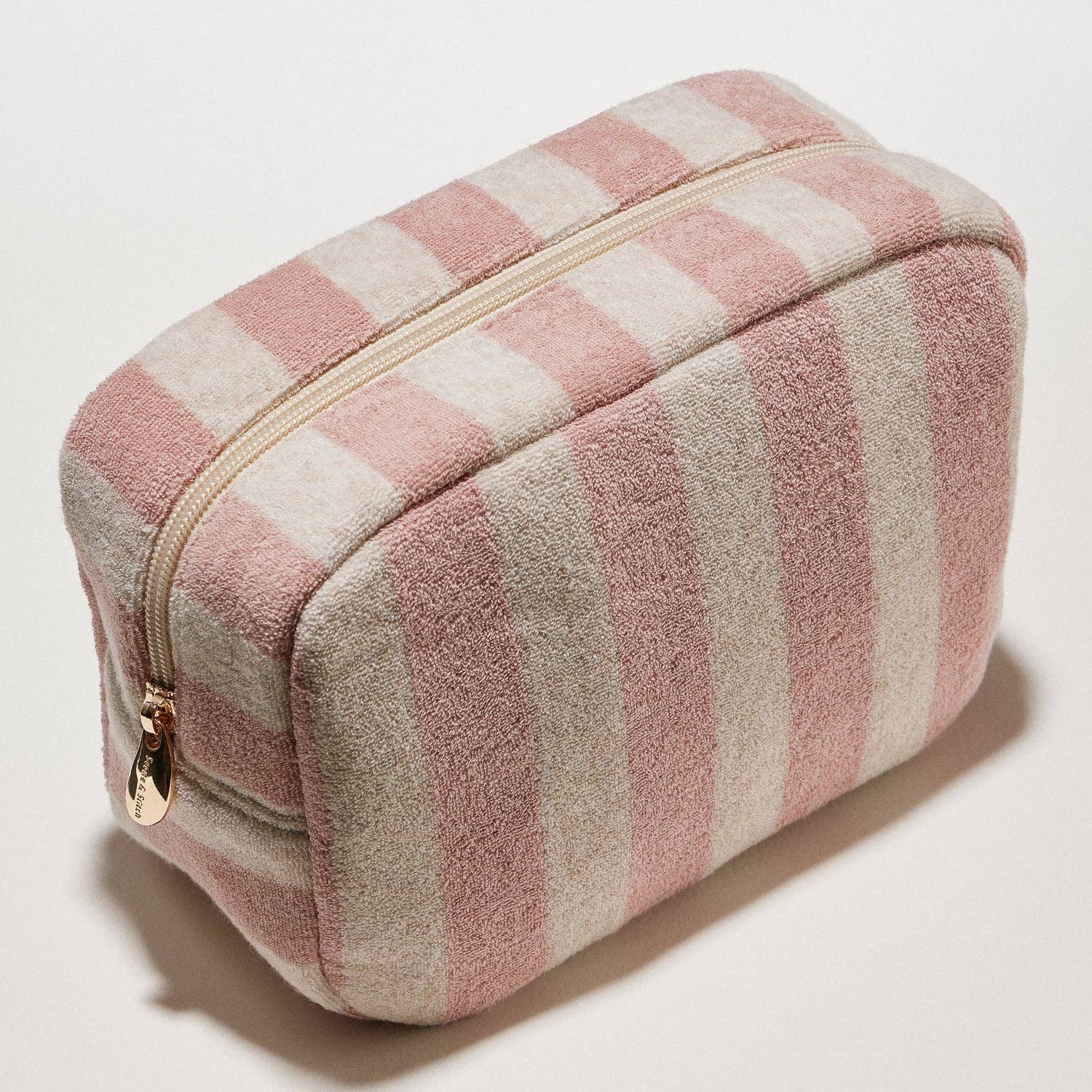 Striped Terry Fabric Travel Pouch