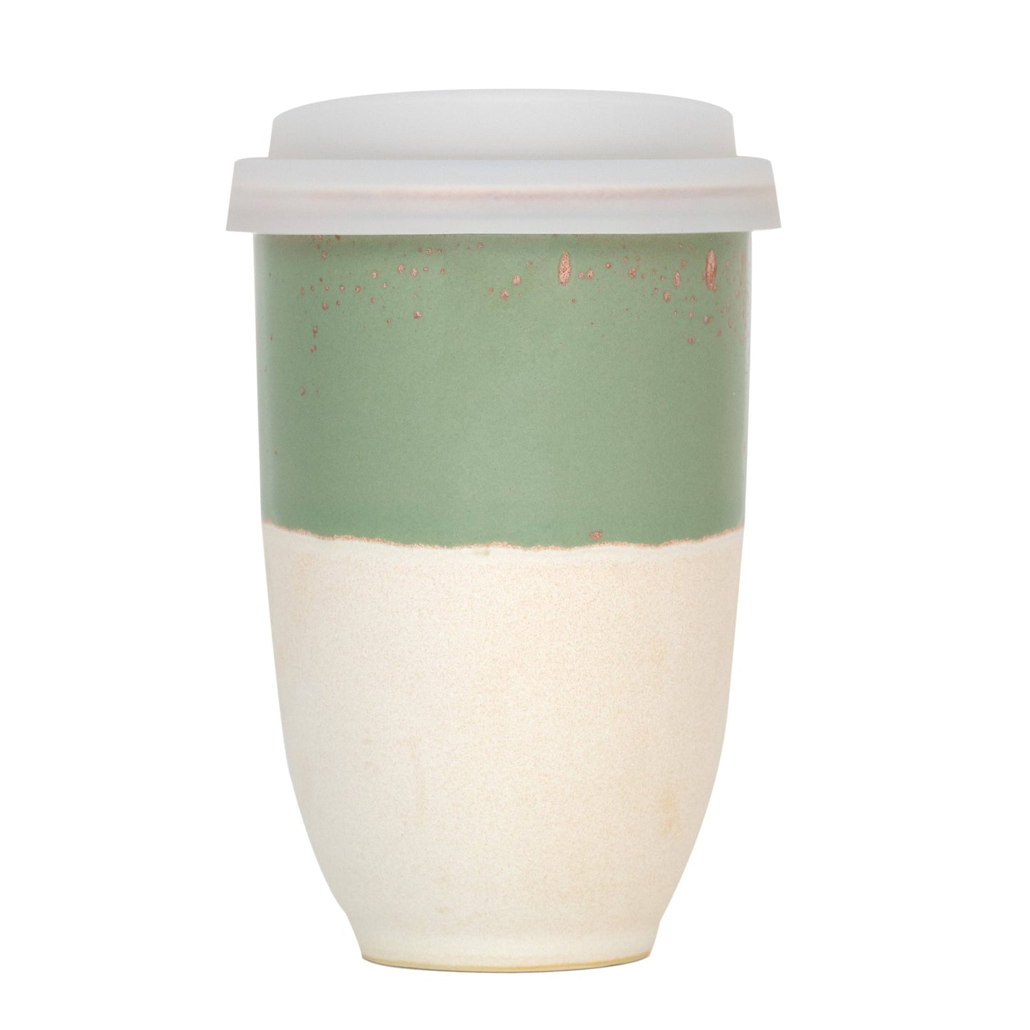 Sage Green Ceramic 12 Oz. Travel Mug