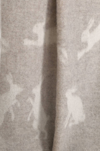 Hares Soft Brown Pure Wool Throw