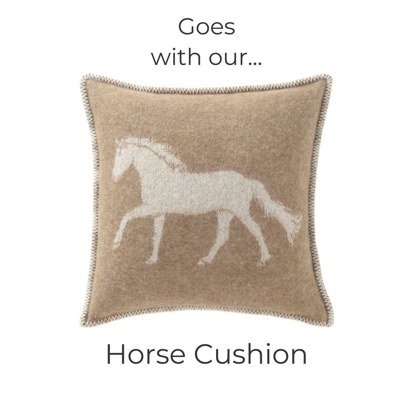 Brown Horse Wool Throw