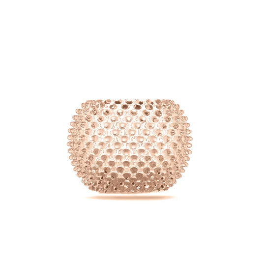 Large Handblown Hobnail Vase - Apricot Chiffon