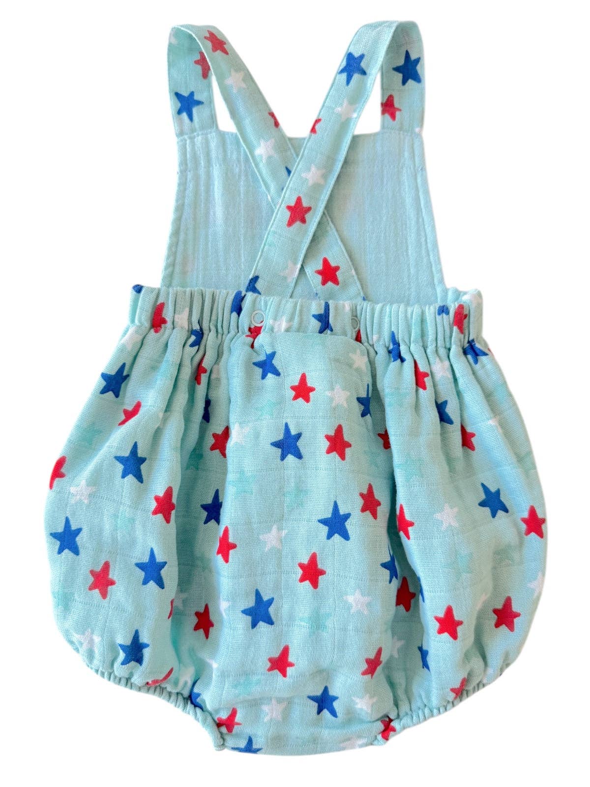 Splendid Stars Blue Muslin Retro Sunsuit