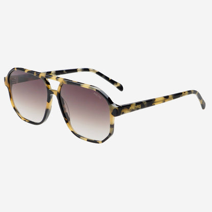 Billie Tortoise + Gray Unisex Aviator Sunglasses