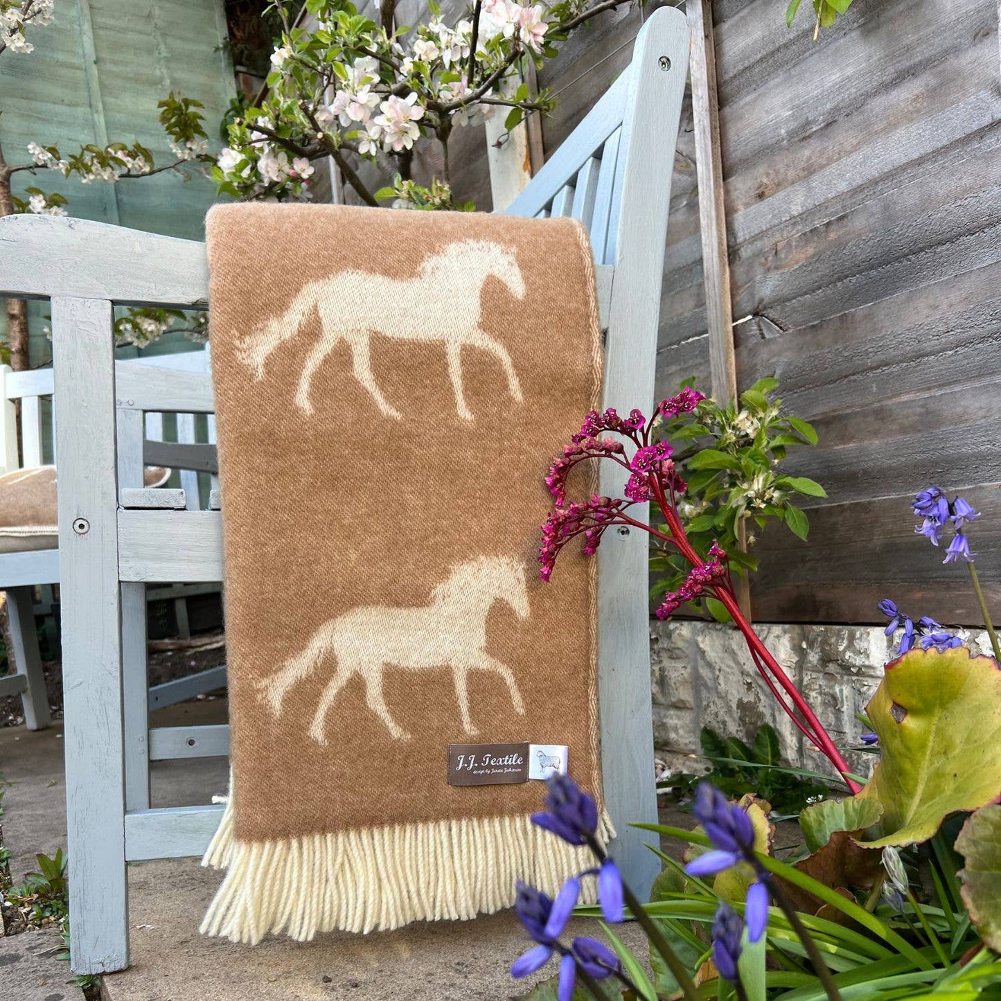 Brown Horse Wool Throw