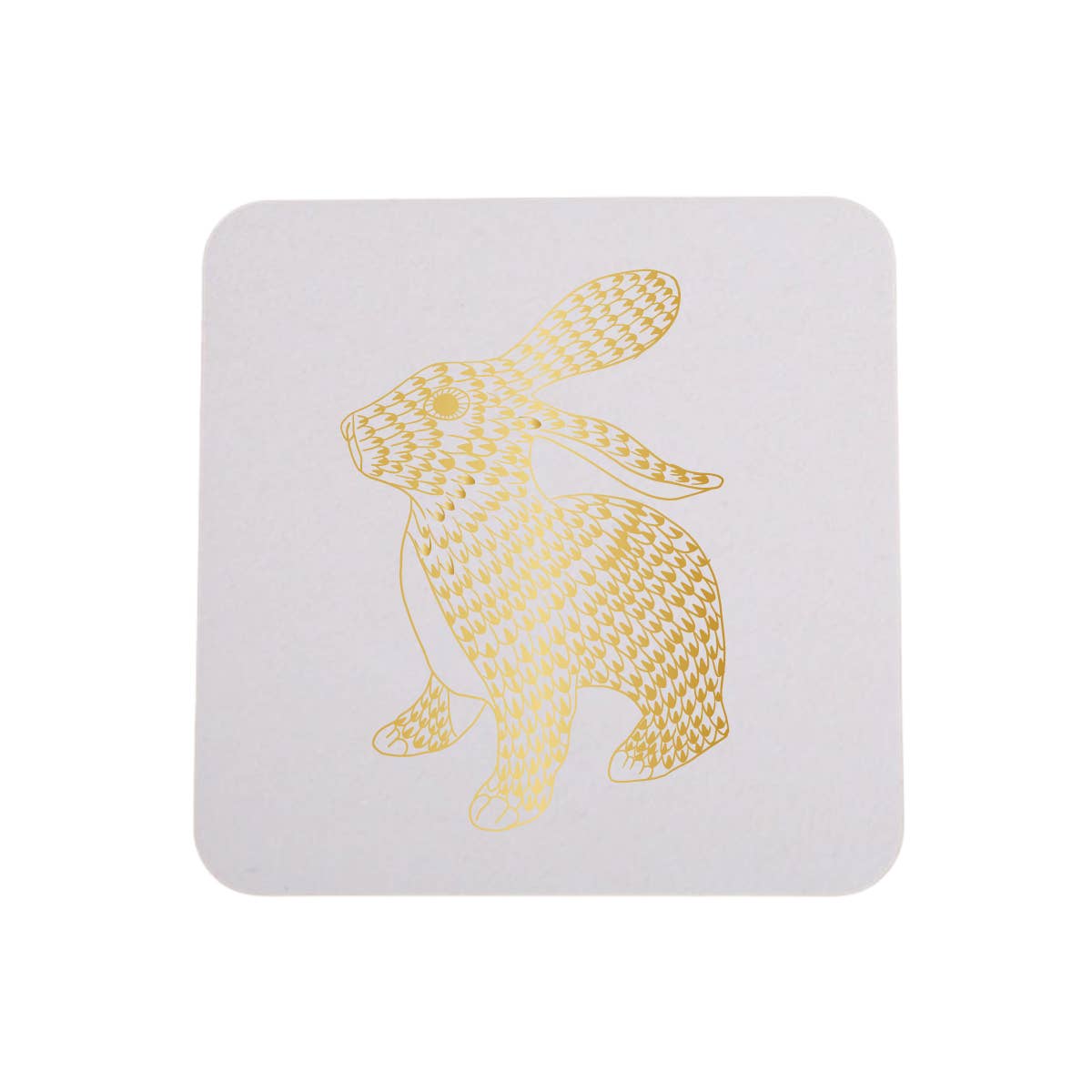 Gold Foil Easter Bunny Coasters