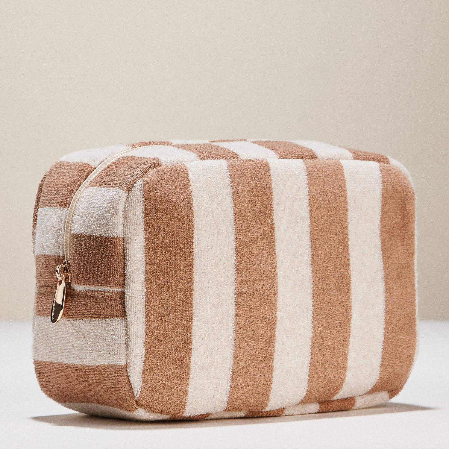 Striped Terry Fabric Travel Pouch