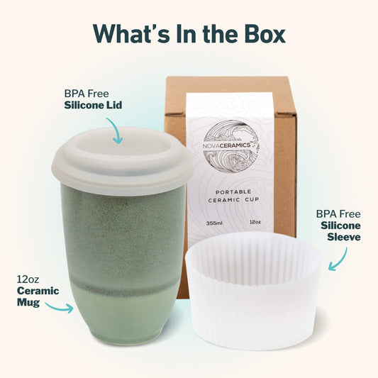 Emerald 12oz Ceramic Travel Mug