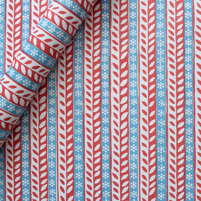 Merry Christmas Red and Blue Wrapping Paper