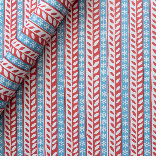 Merry Christmas Red and Blue Wrapping Paper