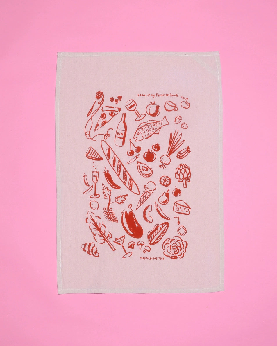 Favorite Foods Tea Towel