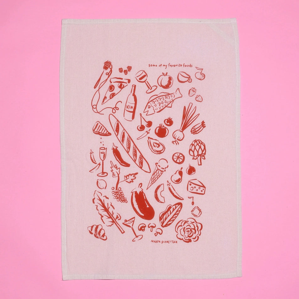 Favorite Foods Tea Towel