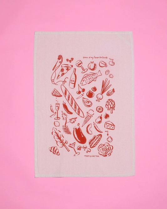 Favorite Foods Tea Towel