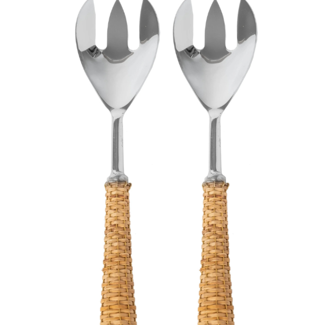 Basketweave Salad Server Set