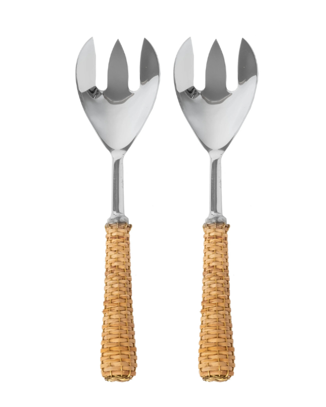 Basketweave Salad Server Set