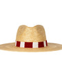 Maroon & White Palm Hat
