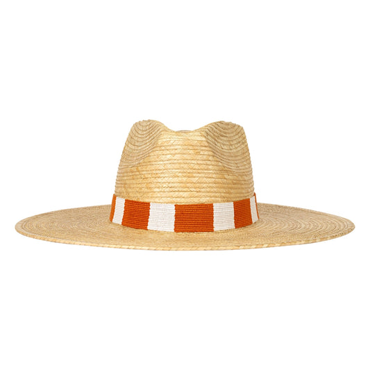 Orange & White Palm Hat