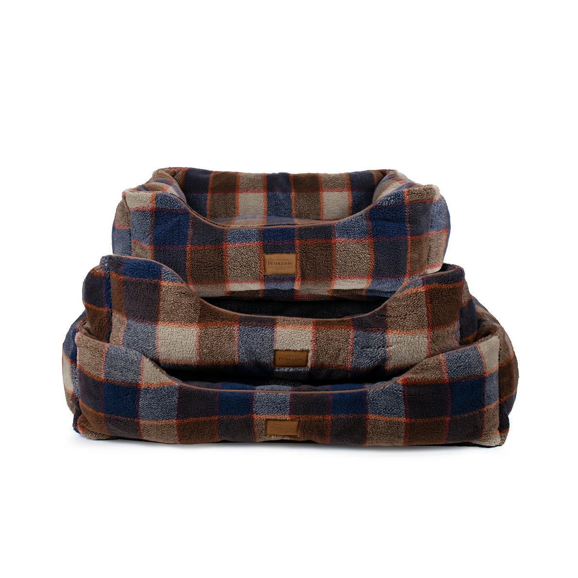 Pendleton Mountain Plaid Berber Kuddler Dog Bed